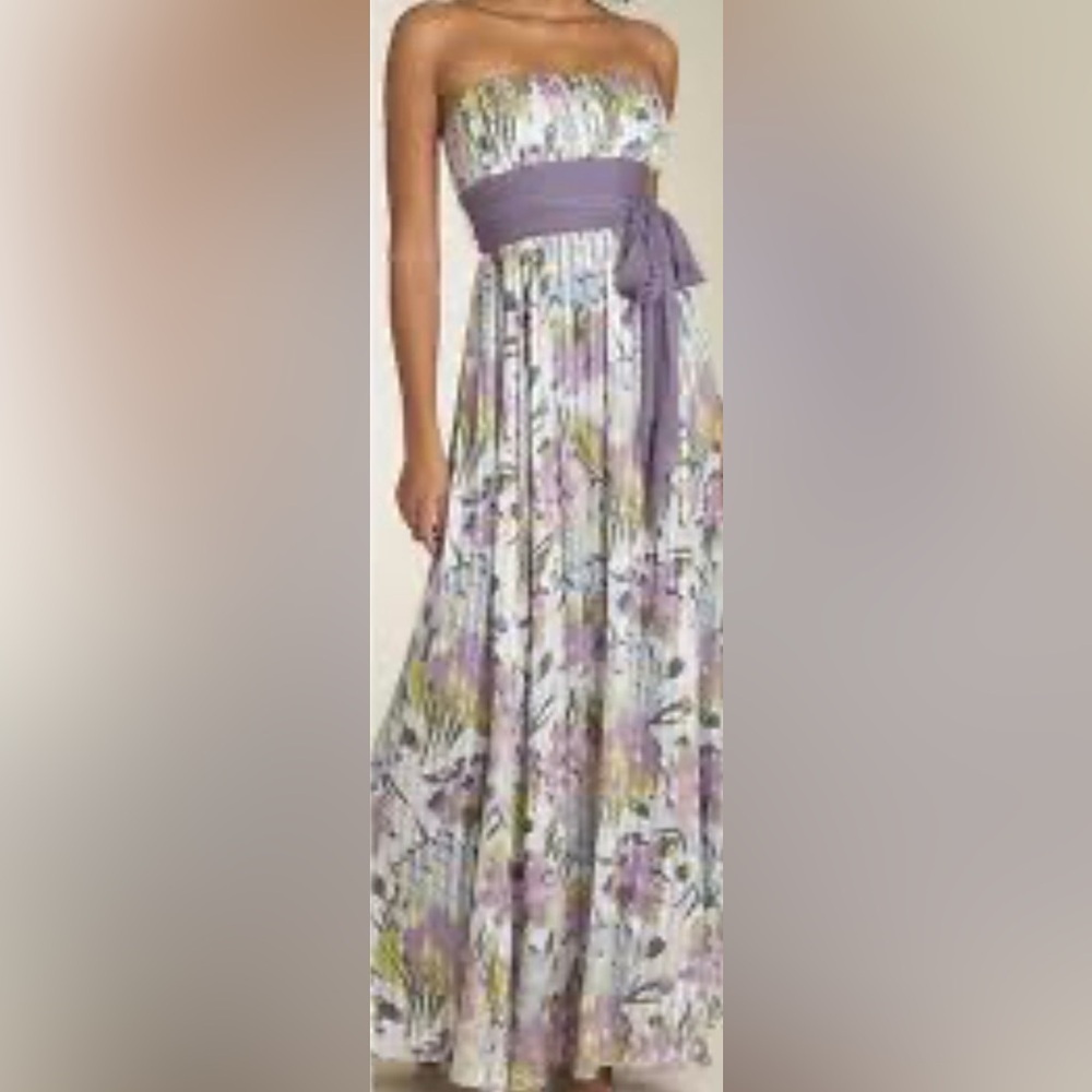 100% Silk Strapless BCBG MaxAzaria Maxi Dress (Size 4)